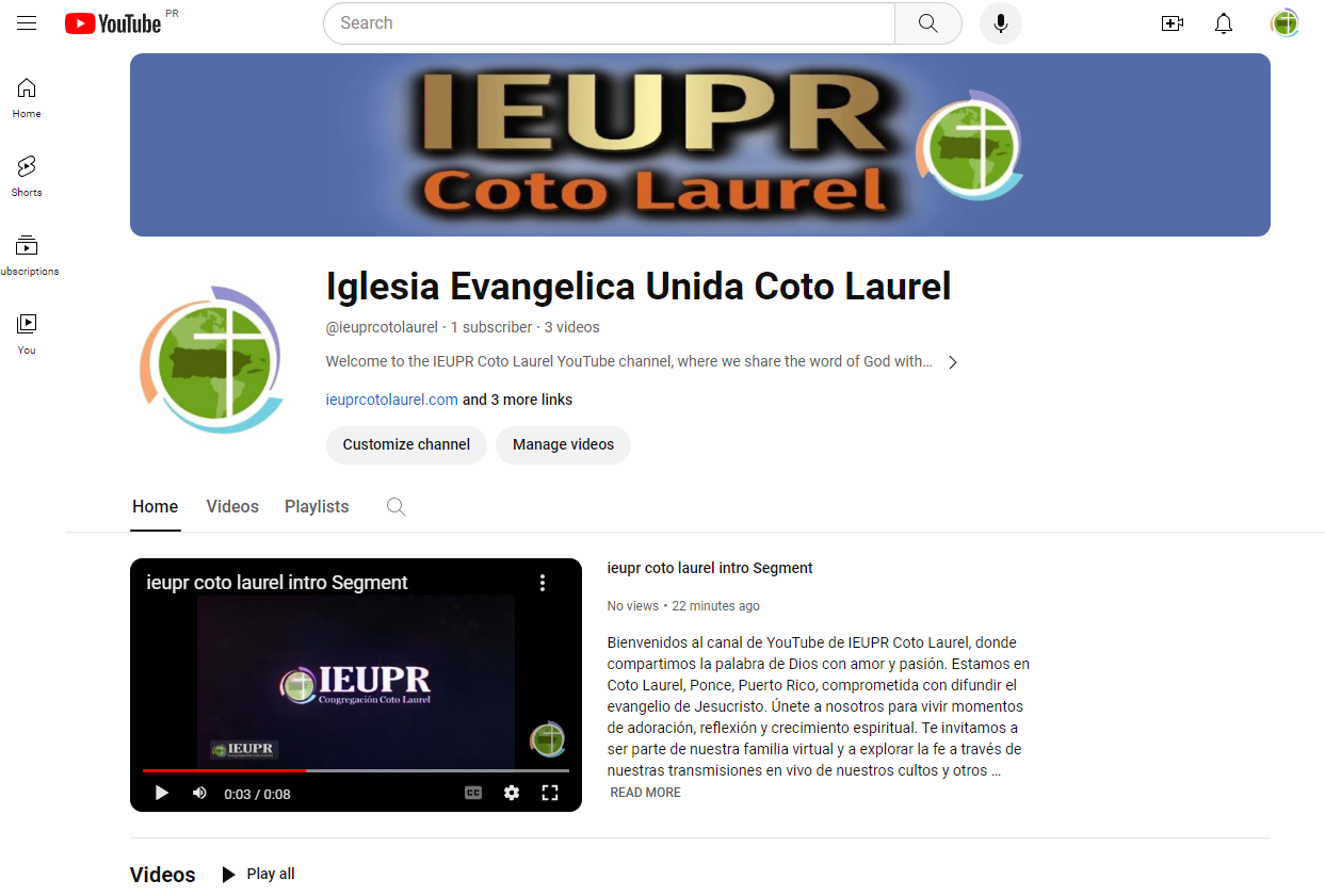 conectate y subscribete a nuestro canal IEUPR Coto Laurel En YouTube